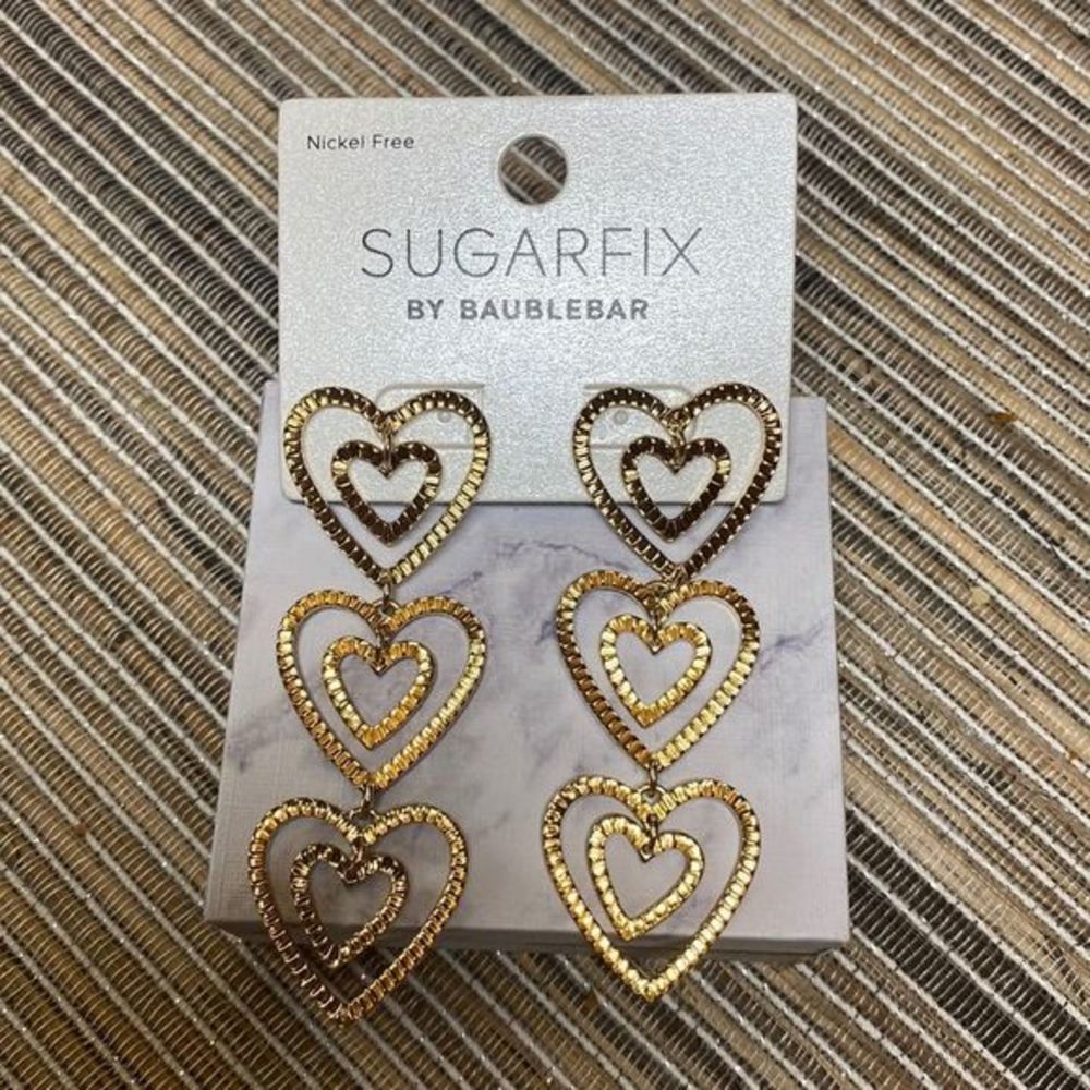 Sugarfix By Baublebar Gold Heart Earrings - New